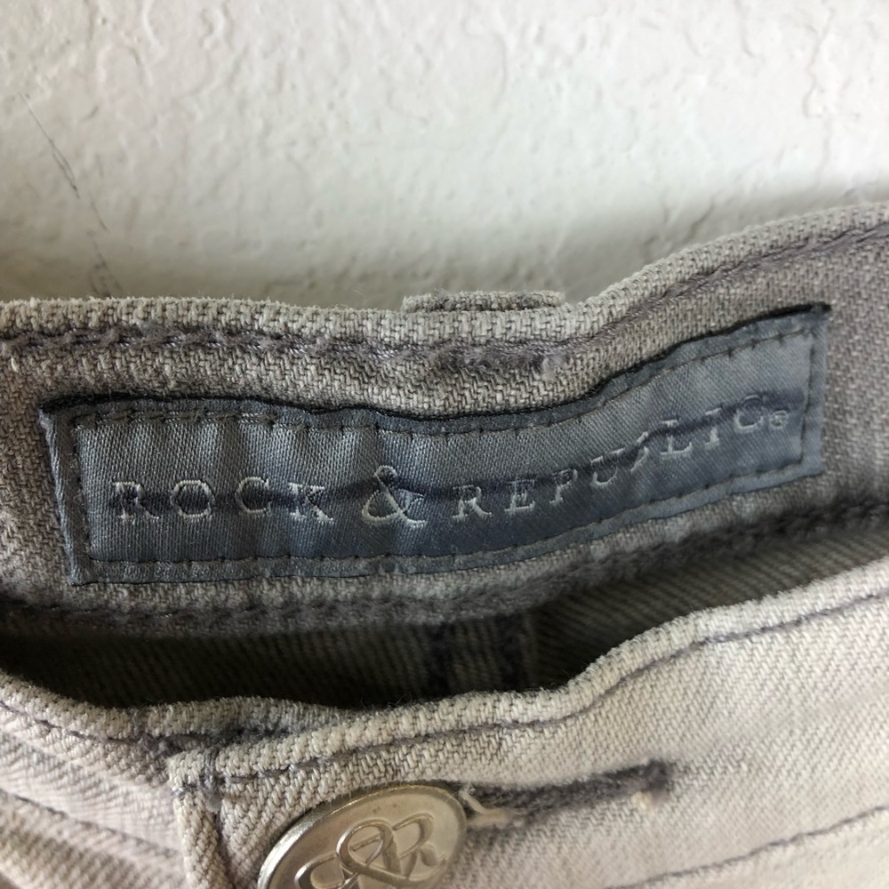 Rock & Republic Womens Jean Shorts, Gray Size 10 - Picture 5 of 8
